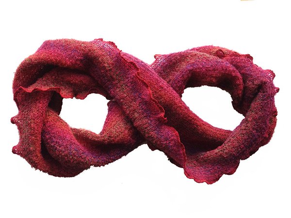 Loop-Schal Wolle-Seide – Rottöne