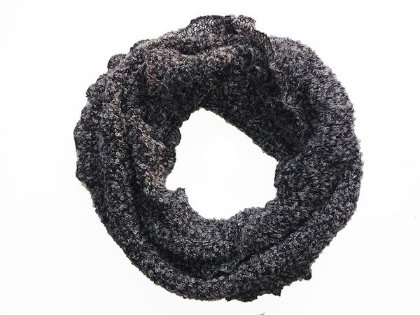 Loop-Schal Wolle-Seide – Grautöne