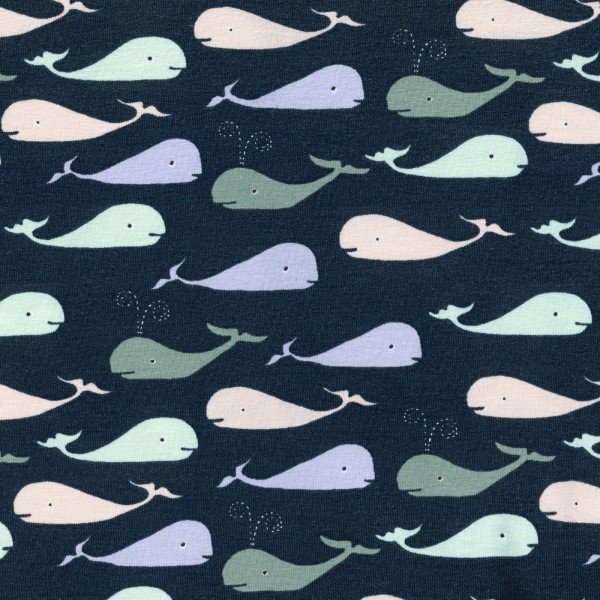 Lätzchen bunte Wale